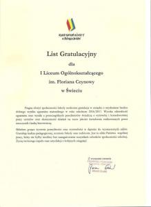 GRATULACJE OD KURATORA